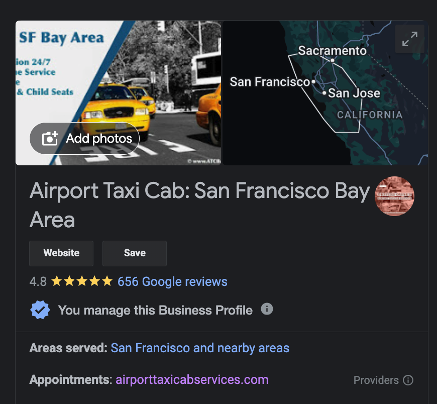 Airport Taxi Cab Services San Francisco Reviews